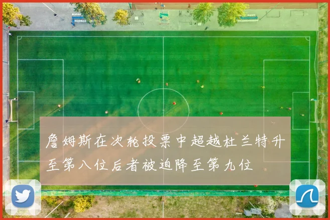 詹姆斯在次轮投票中超越杜兰特升至第八位后者被迫降至第九位